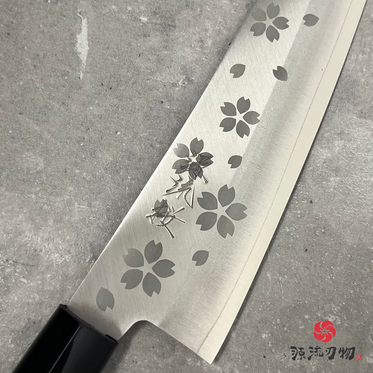 日本 藤田丸鋸 源流櫻 VG10 三德刀 180mm 櫻花壓紋手柄:圖片 3