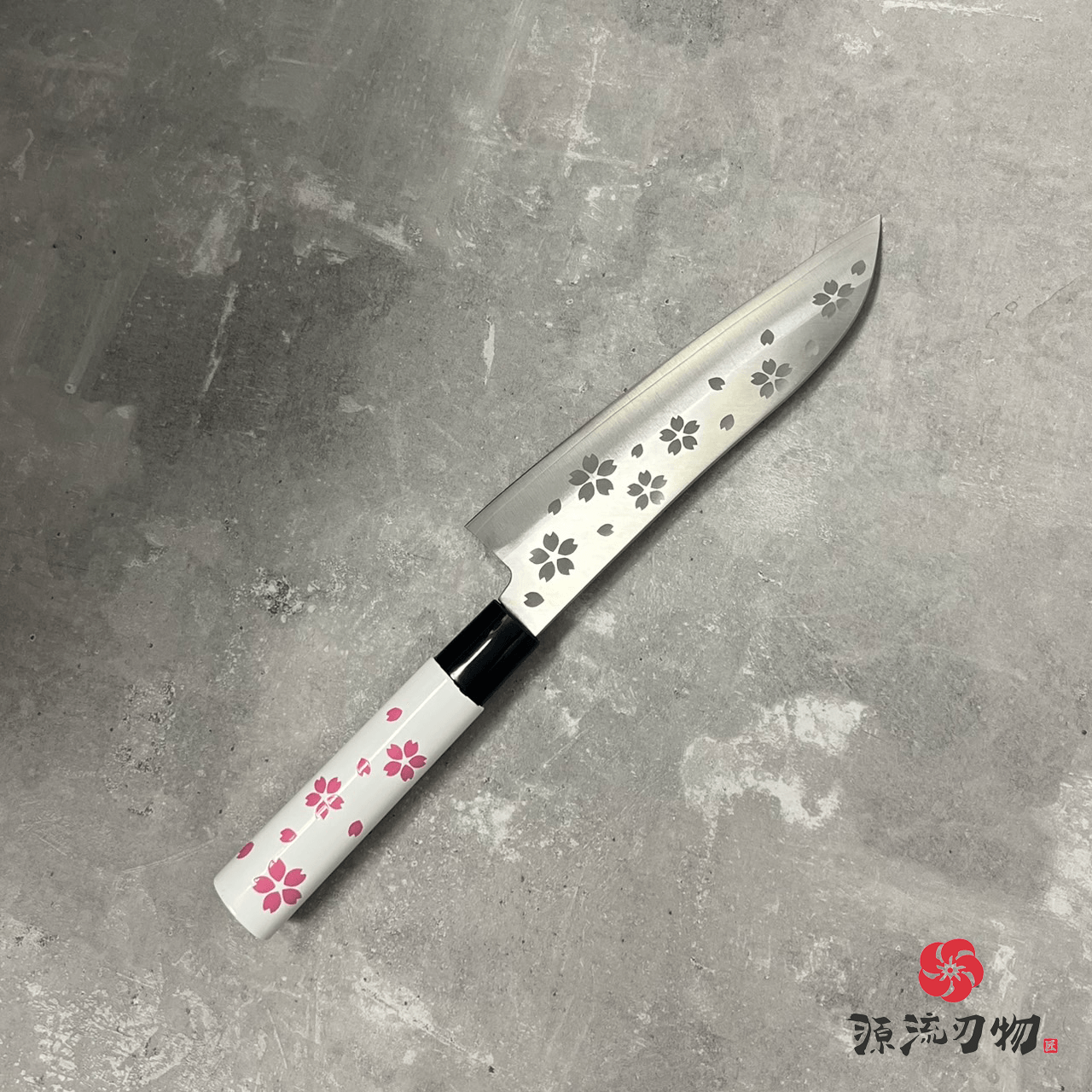 日本 藤田丸鋸 源流櫻 VG10 三德刀 180mm 櫻花壓紋手柄:圖片 4