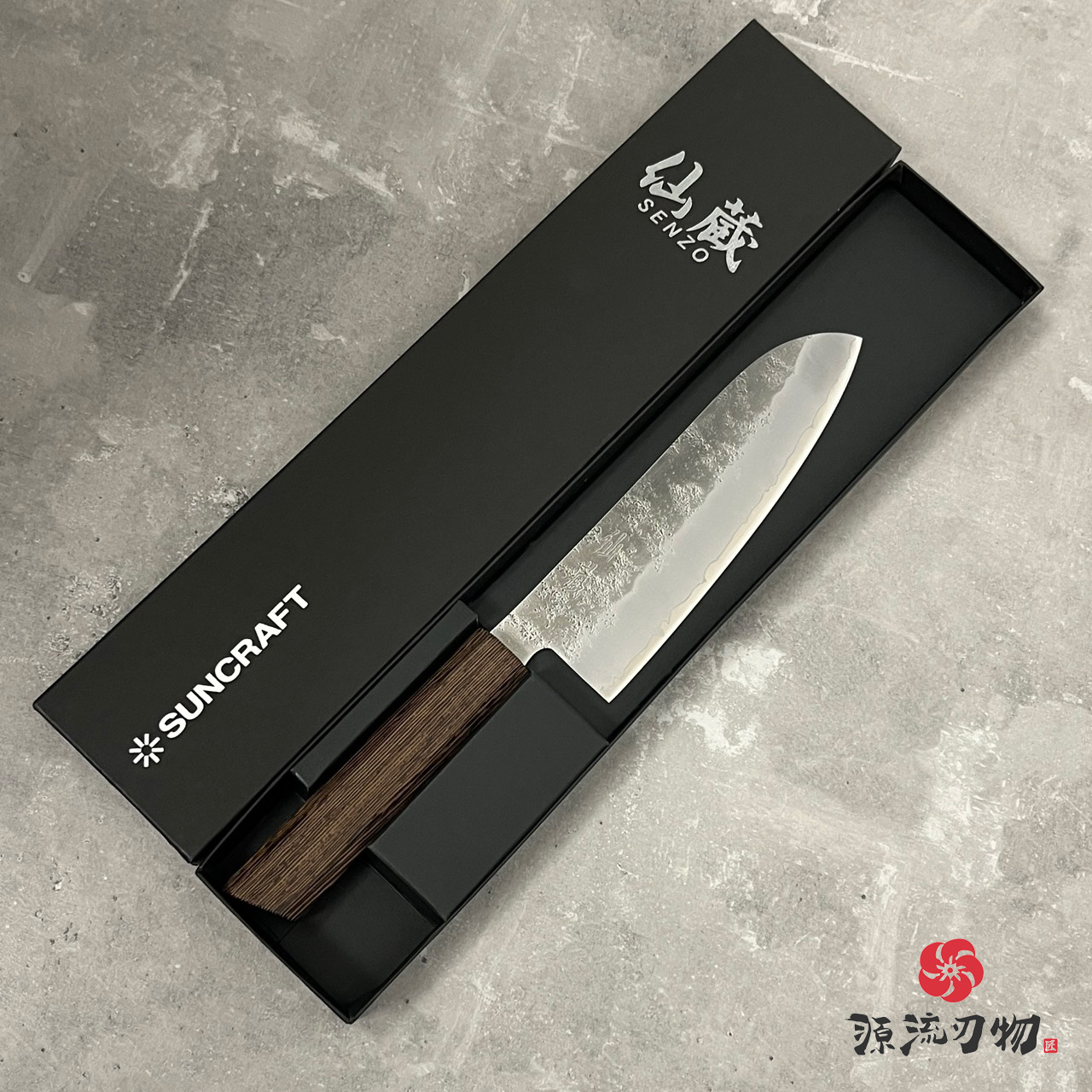 仙蔵 Senzo 梨地 銀三鋼 三德刀 165mm